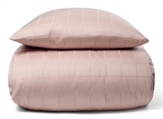 Sengetøj 140x200 cm - Blødt, jacquardvævet bomuldssatin - Check rosa - By Night sengesæt